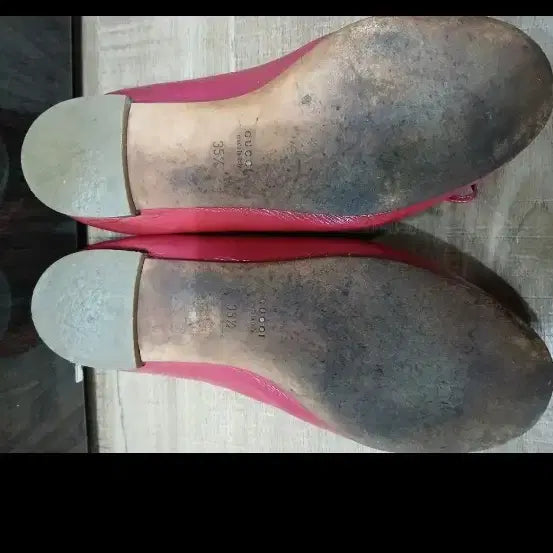 [BUNJANG] Gucci Red Ribbon Flat Shoes (35 1/2) / 구찌 레드 리본 플랫 슈즈 35 1/2( 225mm)