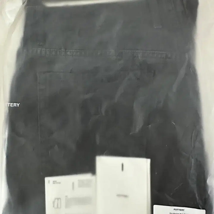[BUNJANG] Pottery One-Washed Wide Denim (Washed Black, Size 4) / 포터리 원워시드 와이드데님(구성택 비닐 풀구성품,워시드블랙,4사이즈)