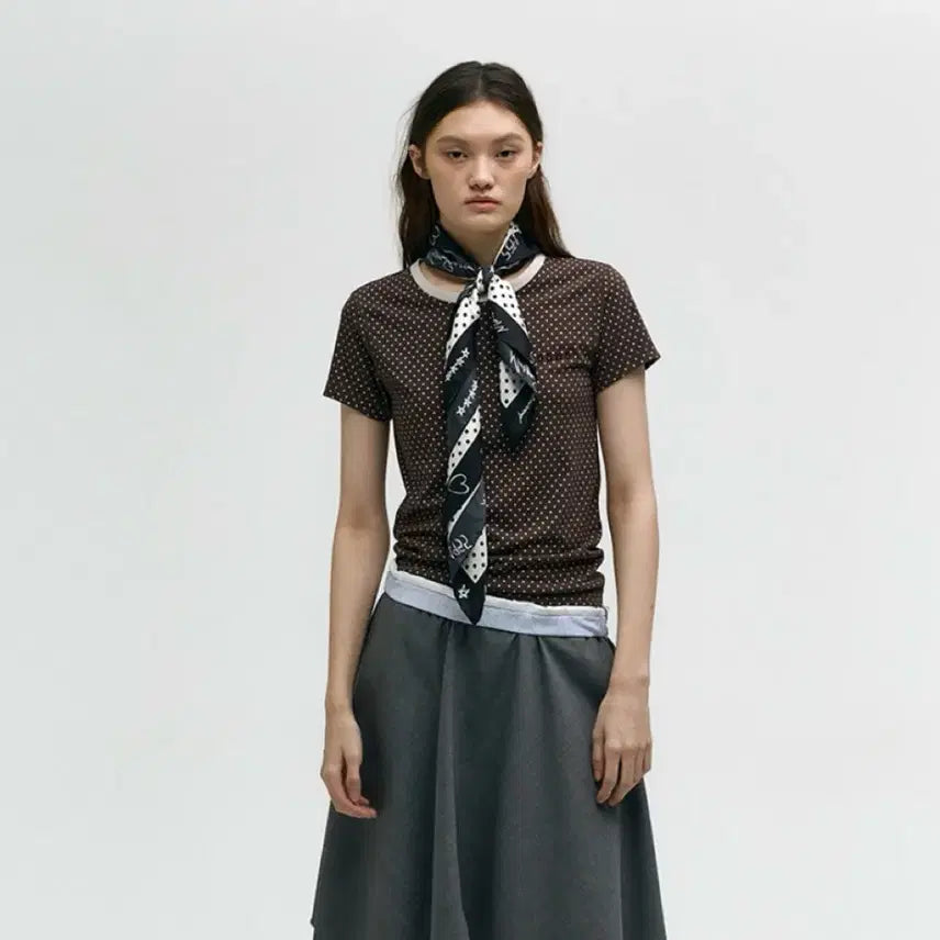 [BUNJANG] Margesherwood Mesh Dot Short Sleeve T-shirt / 마지셔우드 메쉬 도트 반팔 티셔츠