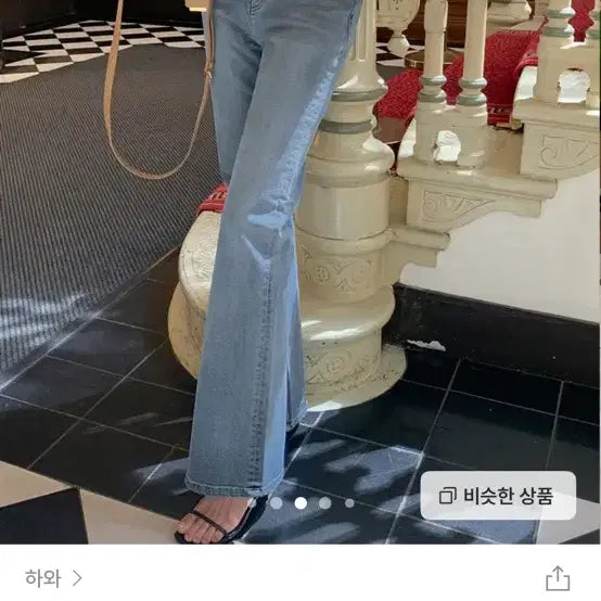 [SOLD OUT] 새상품)하와 블루아워 부츠컷데님(애쉬블루,롱s)