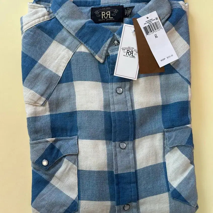 [BUNJANG] RRL Plaid Twill Western Shirt / RRL 더블알엘 플래드 트윌 웨스턴 셔츠 (새상품)