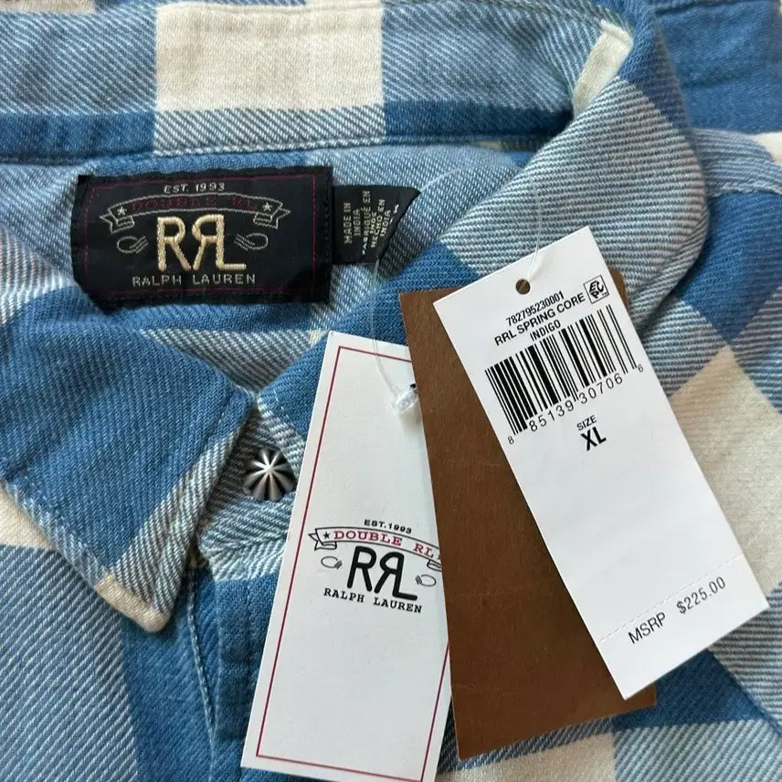 [BUNJANG] RRL Plaid Twill Western Shirt / RRL 더블알엘 플래드 트윌 웨스턴 셔츠 (새상품)
