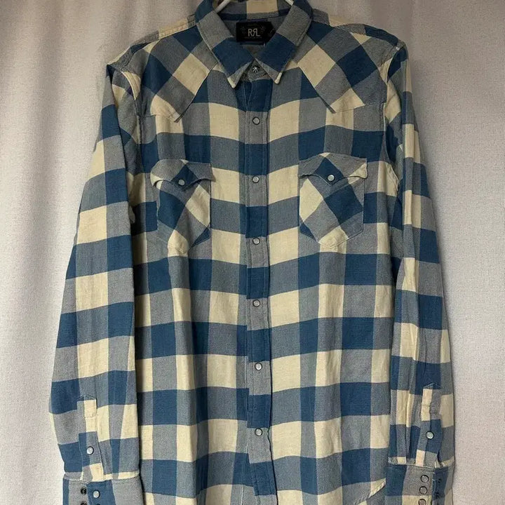 [BUNJANG] RRL Plaid Twill Western Shirt / RRL 더블알엘 플래드 트윌 웨스턴 셔츠 (새상품)