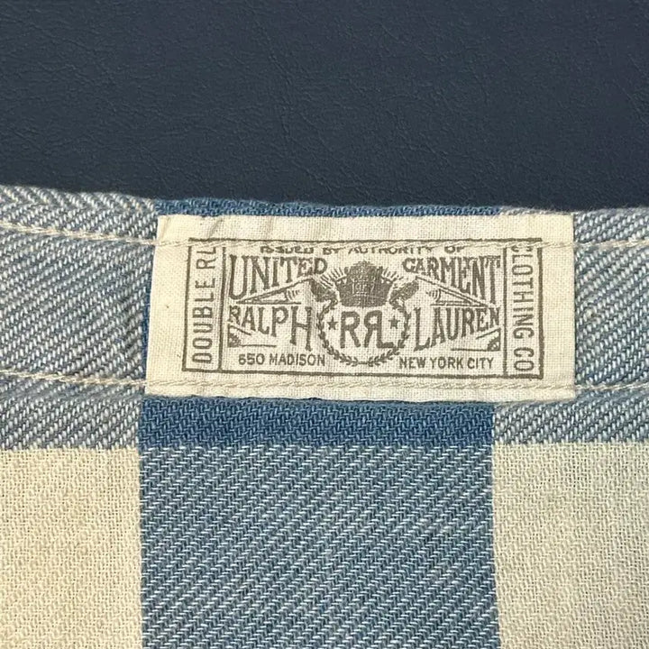 [BUNJANG] RRL Plaid Twill Western Shirt / RRL 더블알엘 플래드 트윌 웨스턴 셔츠 (새상품)