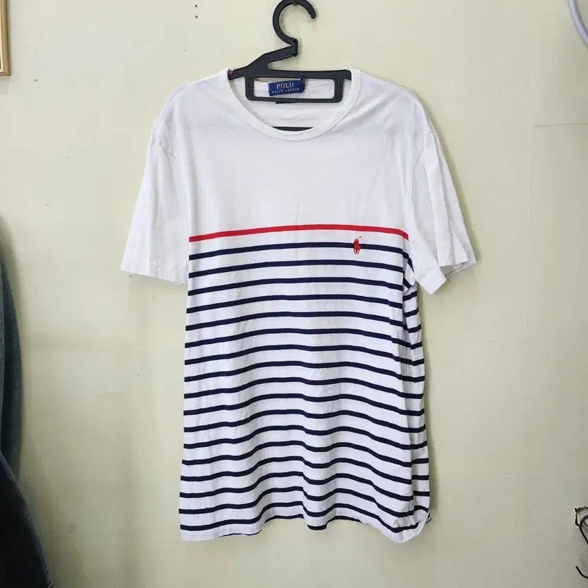 [BUNJANG] Polo Ralph Lauren Striped Short Sleeve T-Shirt / [ L ] 폴로 랄프로렌 스트라이프 반팔