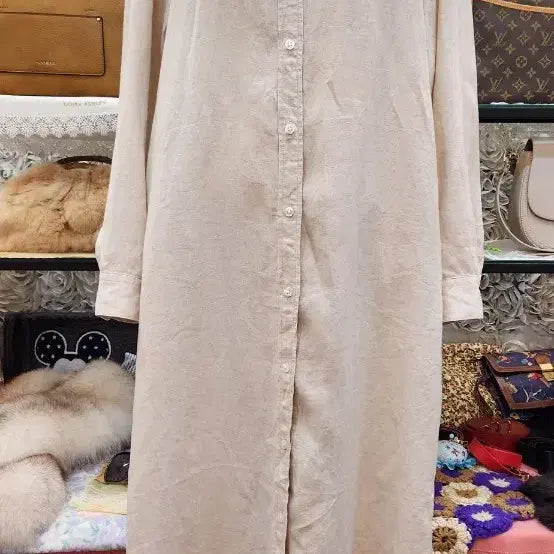 [BUNJANG] MUJI 100% Linen Long Dress (77) / 무인양품 마 100% 롱원피스 (77)