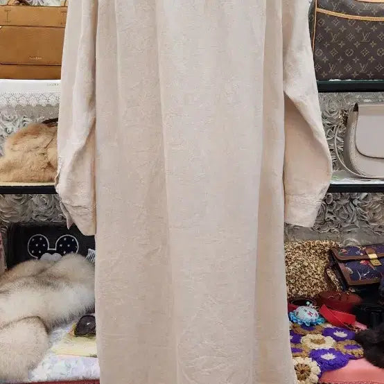 [BUNJANG] MUJI 100% Linen Long Dress (77) / 무인양품 마 100% 롱원피스 (77)