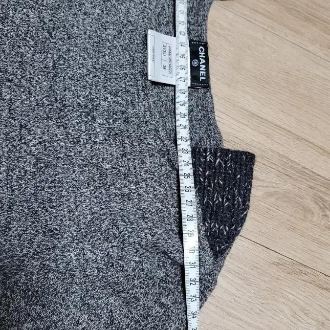 [BUNJANG] Chanel Knit Dress Gray EU36 / 정품, 샤넬 케시미어 스웨터 원피스 그레이 EU36
