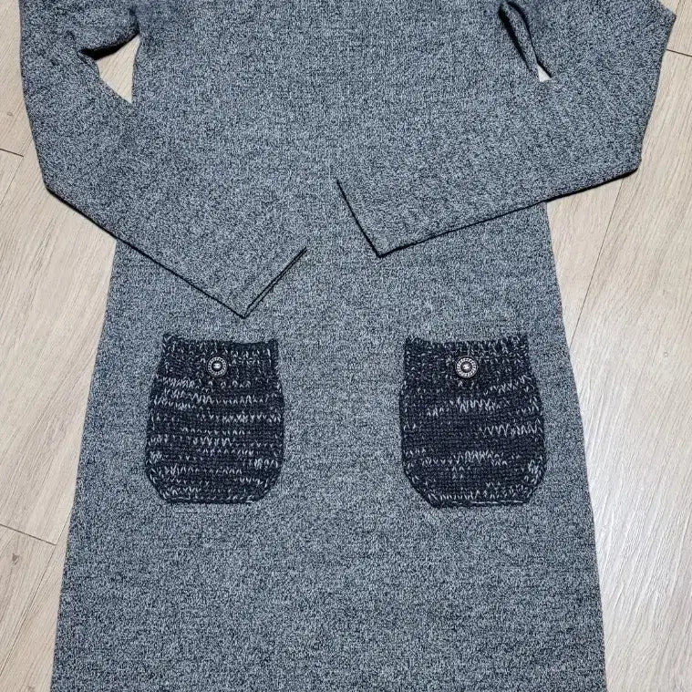 [BUNJANG] Chanel Knit Dress Gray EU36 / 정품, 샤넬 케시미어 스웨터 원피스 그레이 EU36