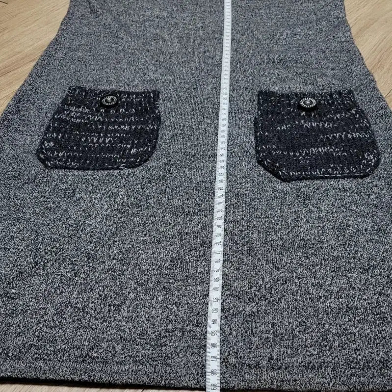 [BUNJANG] Chanel Knit Dress Gray EU36 / 정품, 샤넬 케시미어 스웨터 원피스 그레이 EU36