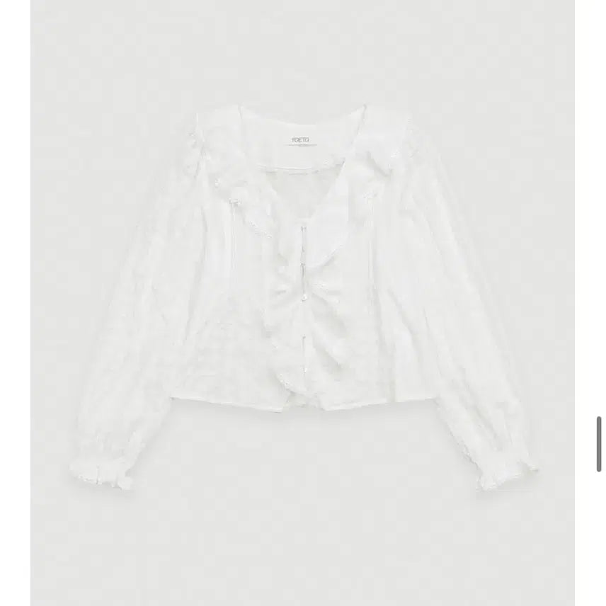 [SOLD OUT] 포에토 블라우스 Pure ruffle blouse - ivory