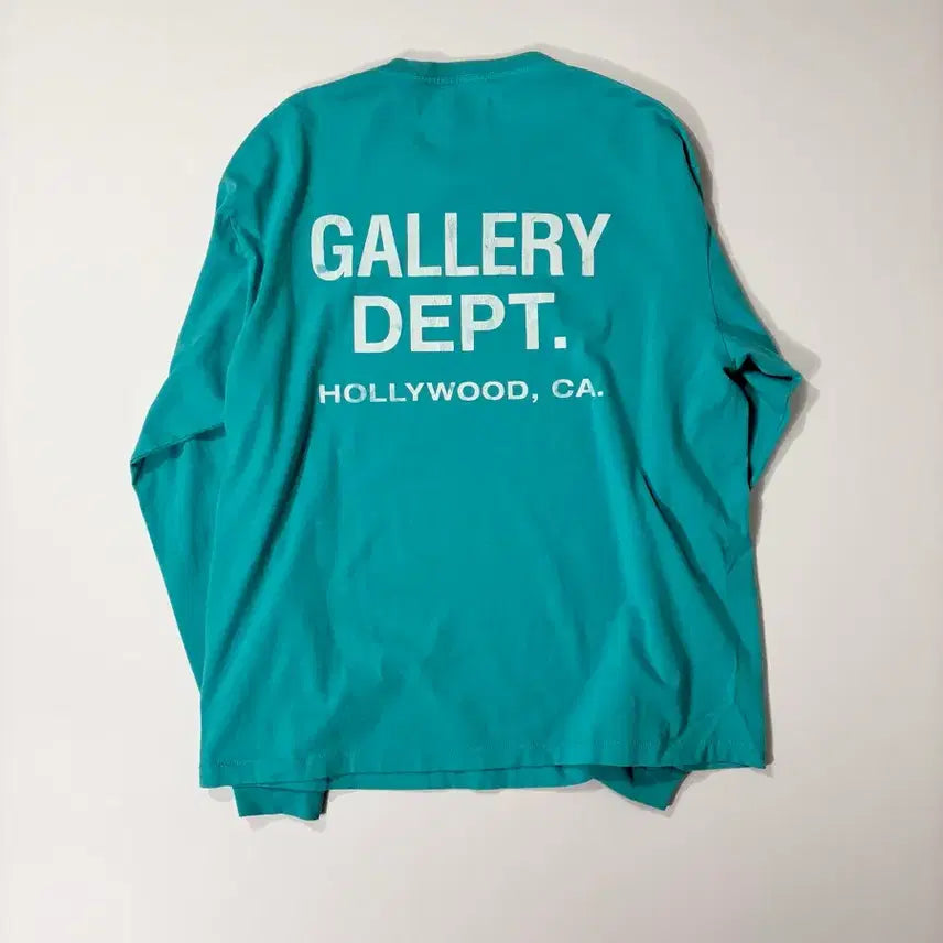 [SOLD OUT] 갤러리 디파트먼트 수베니어 롱슬리브 티셔츠 터콰이즈 XL사이즈