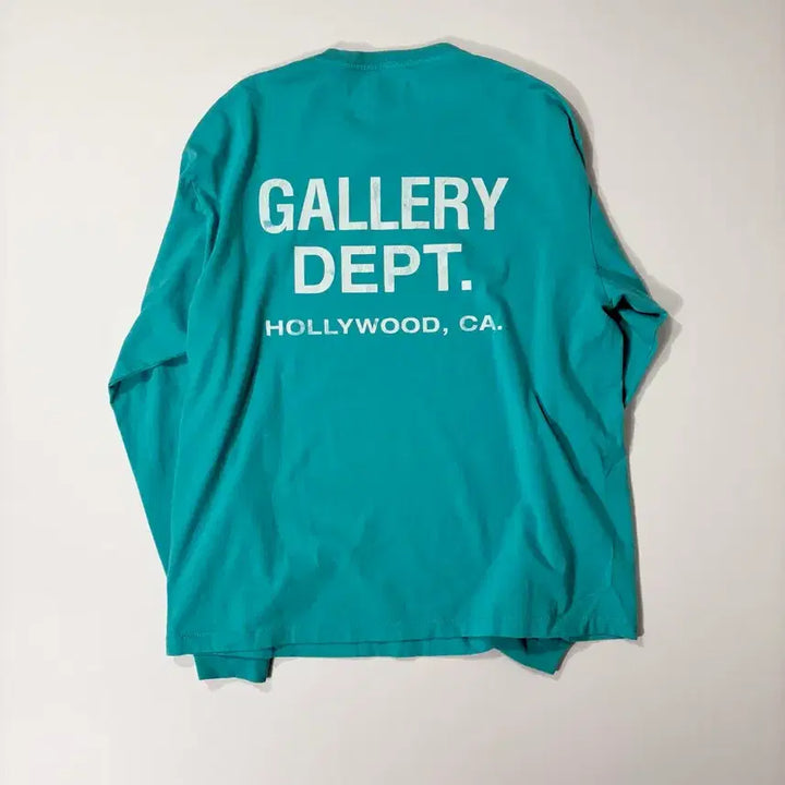 [SOLD OUT] 갤러리 디파트먼트 수베니어 롱슬리브 티셔츠 터콰이즈 XL사이즈