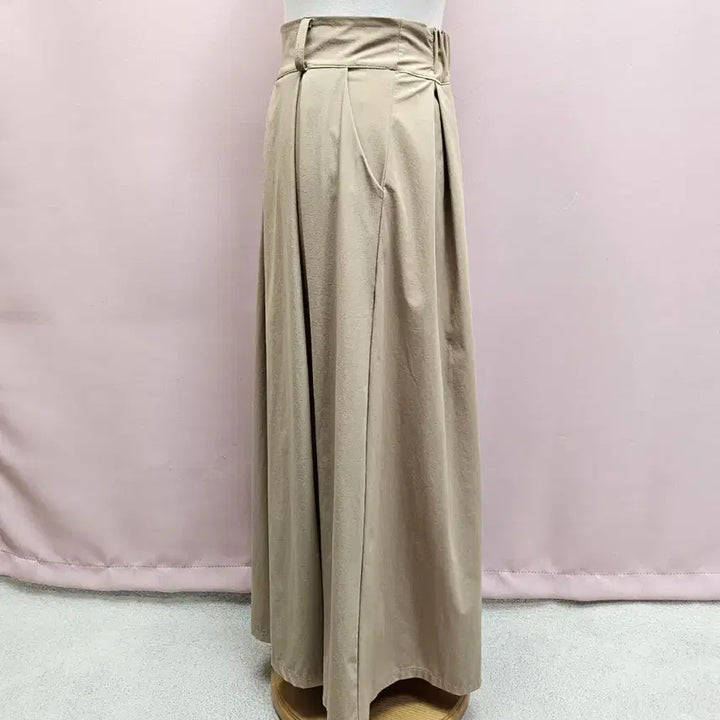 [SOLD OUT] 바스락 스판 베이지 핀턱 와이드 팬츠