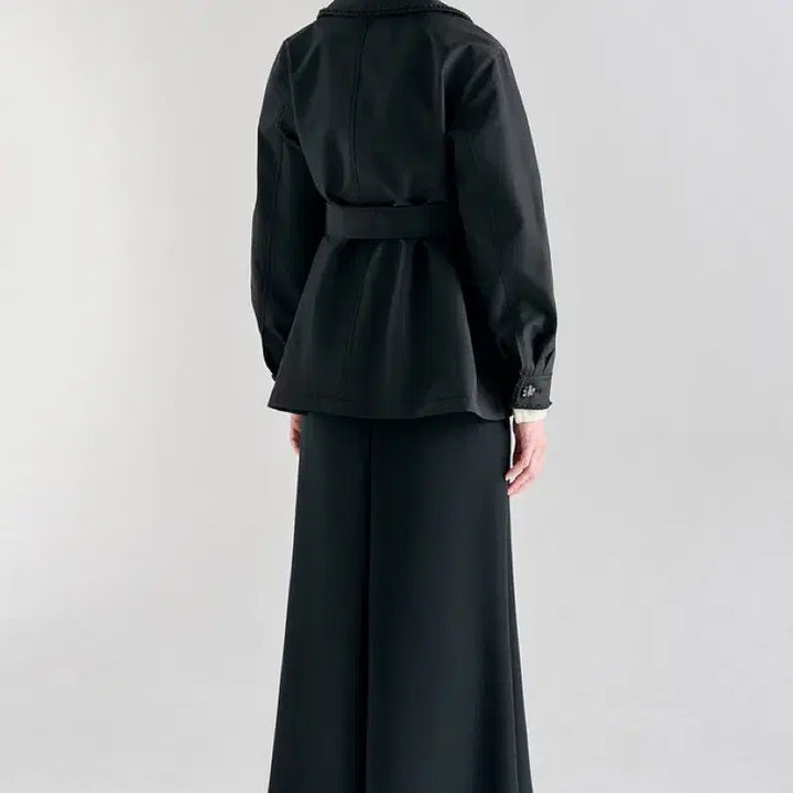 [SOLD OUT] 새상품)랑방 LANVIN COLLECTION 트리밍 벨티드 오픈 자켓