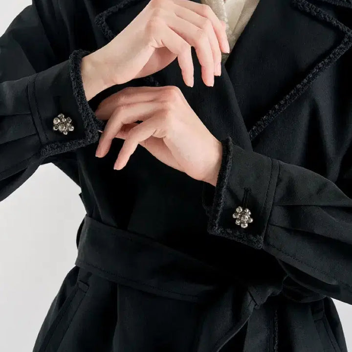 [SOLD OUT] 새상품)랑방 LANVIN COLLECTION 트리밍 벨티드 오픈 자켓