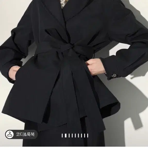 [SOLD OUT] 새상품)랑방 LANVIN COLLECTION 트리밍 벨티드 오픈 자켓