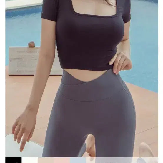 [BUNJANG] KINDAMi Soft Fit Crop Top - Square &amp; Deep Round - Pink / 카인다미 소프트핏 크롭탑 스퀘어 딥라운드 핑크