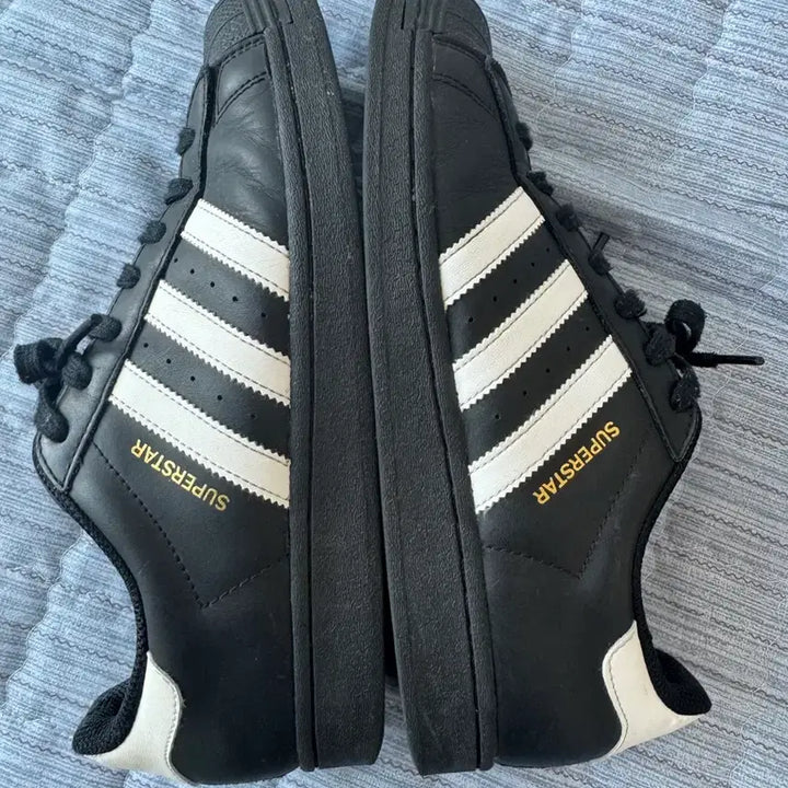 [BUNJANG] Adidas Superstar Black Sneakers / 아디다스 슈퍼스타 블랙 265