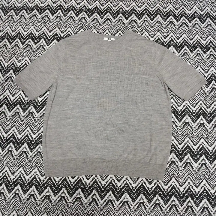 [SOLD OUT] 유니클로 반팔 니트 회색 3XL