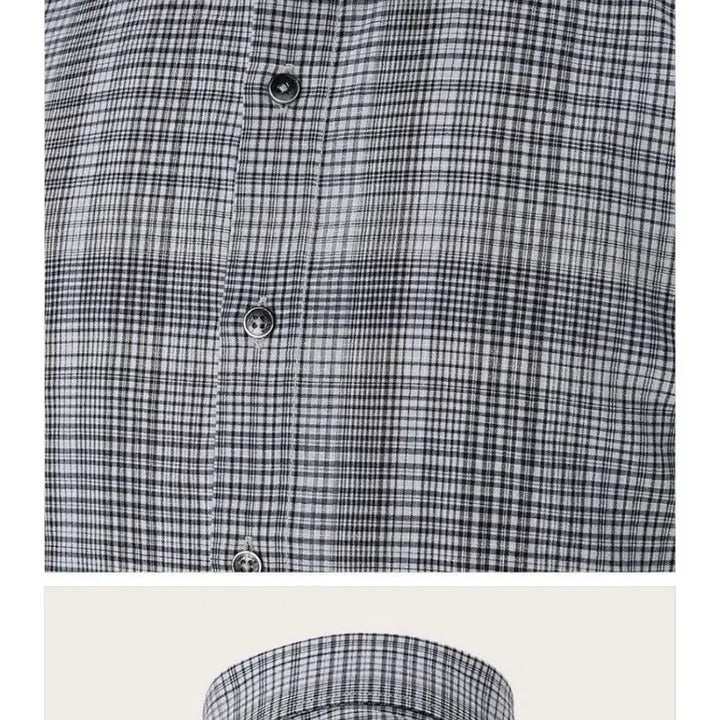 [BUNJANG] INDIAN Cotton 100% Checkered Short Sleeve Shirt / INDIAN110 새제품택부착 미개봉 코튼100프로 반팔셔츠 2XL