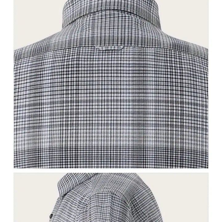 [BUNJANG] INDIAN Cotton 100% Checkered Short Sleeve Shirt / INDIAN110 새제품택부착 미개봉 코튼100프로 반팔셔츠 2XL