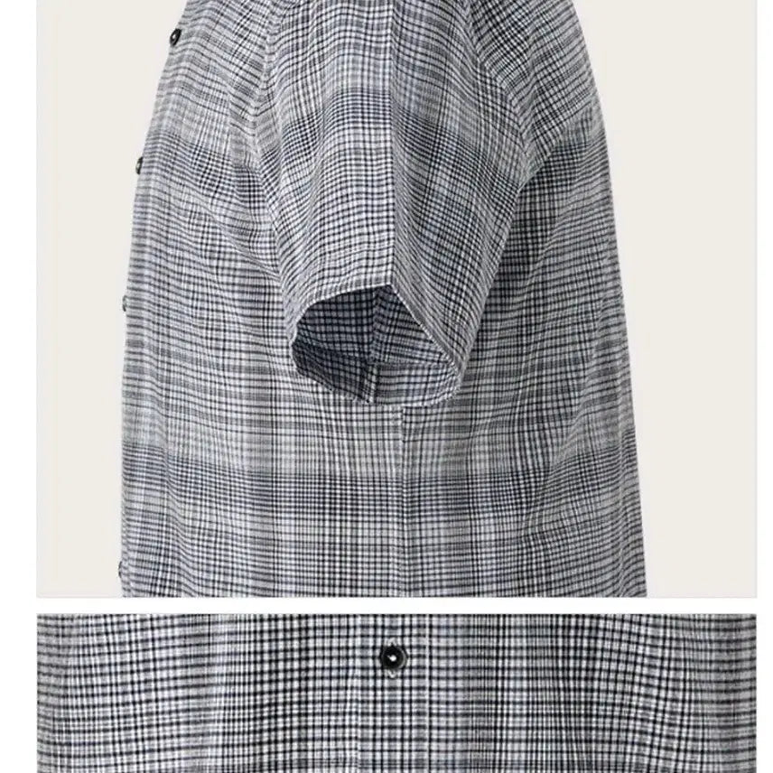 [BUNJANG] INDIAN Cotton 100% Checkered Short Sleeve Shirt / INDIAN110 새제품택부착 미개봉 코튼100프로 반팔셔츠 2XL