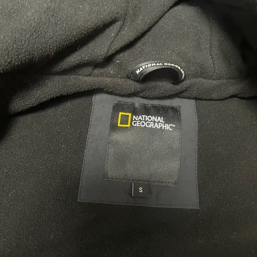 [BUNJANG] National Geographic Fleece Hoodie S Black / 내셔널지오그래픽 양털 후드집업 s 블랙