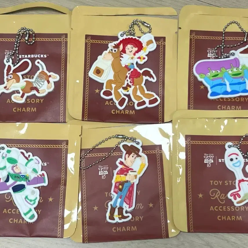 [BUNJANG] Starbucks Toy Story Accessory Charms Bundle Set / (새제품)스타벅스 토이스토리 악세사리 참