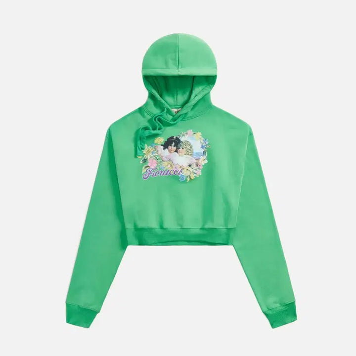 [BUNJANG] Fiorucci Angel Crop Hoodie - XS / 피오루치 엔젤 크롭 후디 - XS