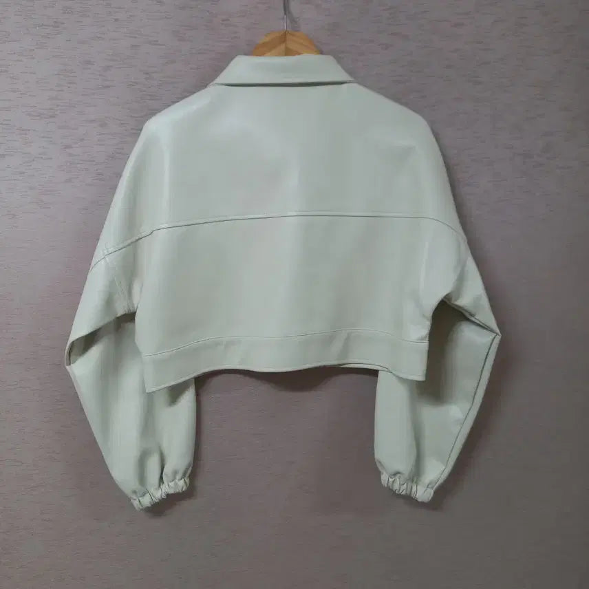 [BUNJANG] B4-15 Faux Leather Short Jacket for Women / B4-15/인조가죽 숏자켓 여성