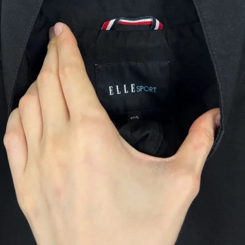 [BUNJANG] Elle Sport Black Windbreaker Jacket / 엘르 스포츠/블랙 바람막이 자켓 점퍼 L 100/라덴