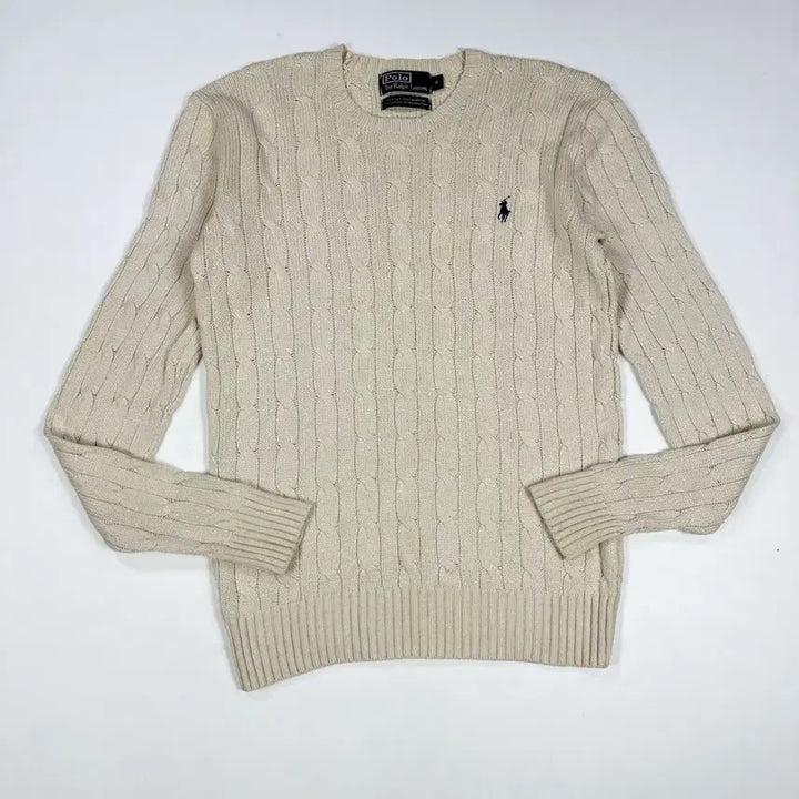 [SOLD OUT] (S) 폴로 랄프로렌 미니멀 빈티지 케이블 니트 아이보리