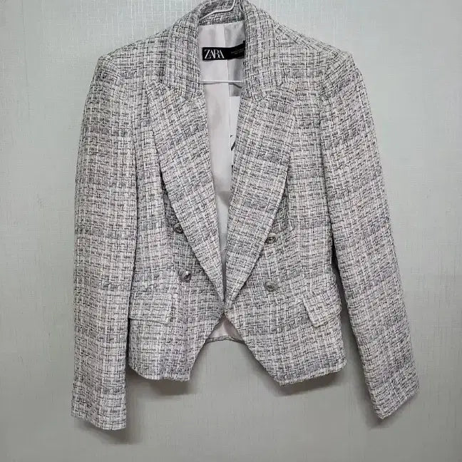 [BUNJANG] ZARA Tweed Double Button Jacket XS / (새상품)자라 트위드 더블 버튼 자켓XS