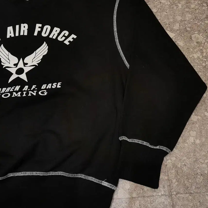 [BUNJANG] Uniform Bridge Airforce Heavy Sweatshirt (Black, XL) / 유니폼브릿지 에어포스 헤비 스웻셔츠 블랙 (XL)