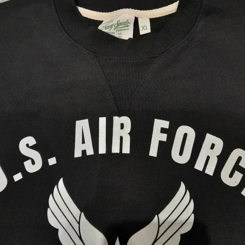 [BUNJANG] Uniform Bridge Airforce Heavy Sweatshirt (Black, XL) / 유니폼브릿지 에어포스 헤비 스웻셔츠 블랙 (XL)