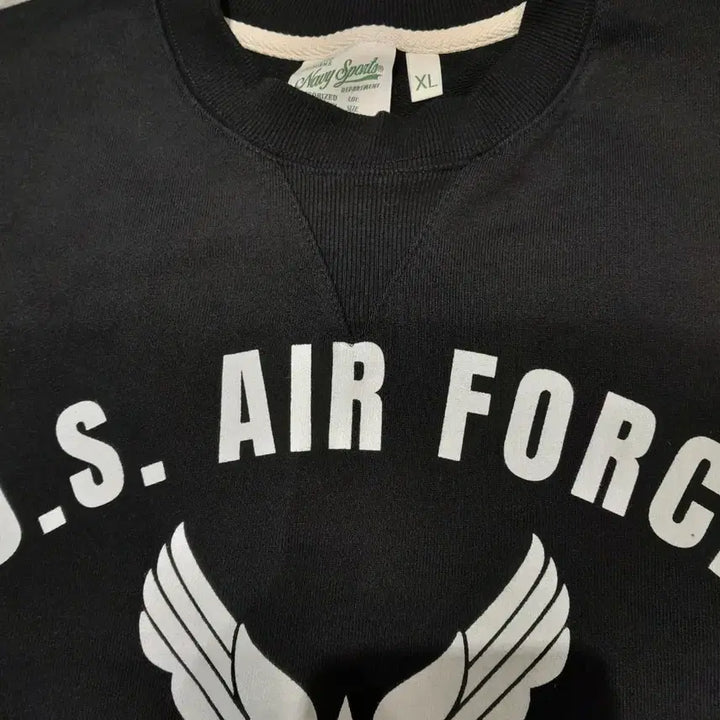 [BUNJANG] Uniform Bridge Airforce Heavy Sweatshirt (Black, XL) / 유니폼브릿지 에어포스 헤비 스웻셔츠 블랙 (XL)