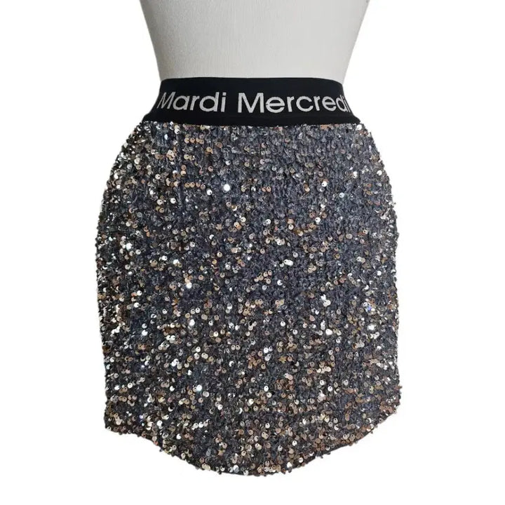 [BUNJANG] Mardi Mercredi Sequin Mini Skirt / 마르디 메크르디  스팽글 미니 스커트