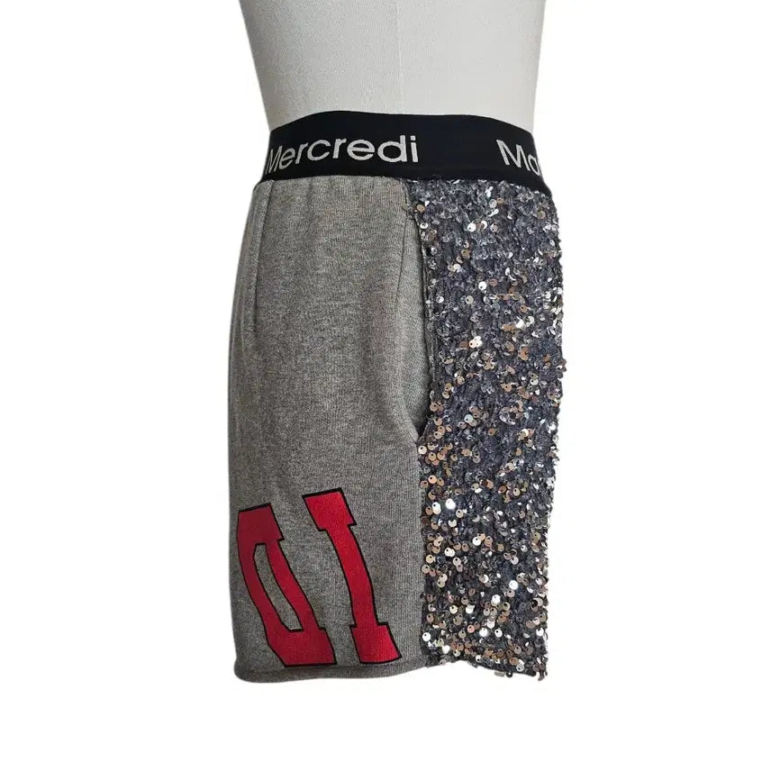[BUNJANG] Mardi Mercredi Sequin Mini Skirt / 마르디 메크르디  스팽글 미니 스커트