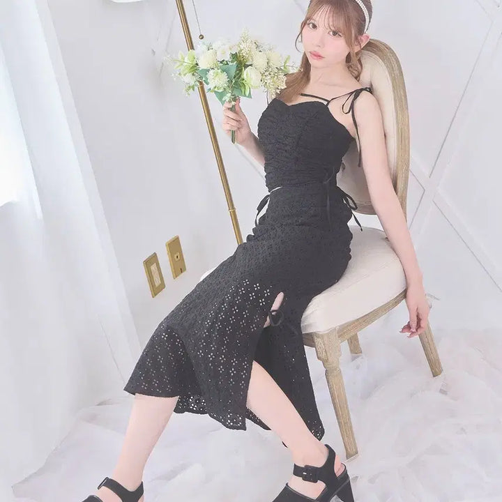 [BUNJANG] Michel Macaron Cotton Lace Set / 미셸마카롱 코튼 레이스 셋업