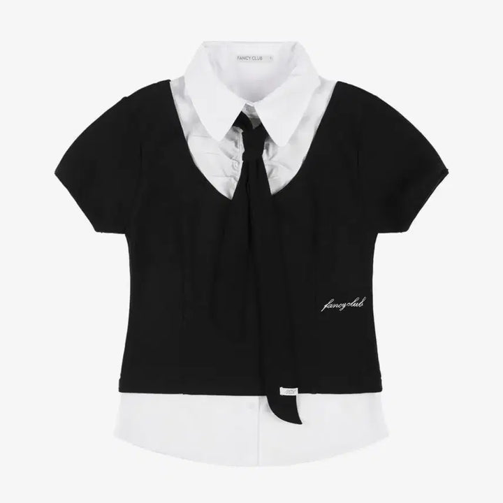 [SOLD OUT] 팬시클럽 프레피 리본 타이 반팔셔츠 판매