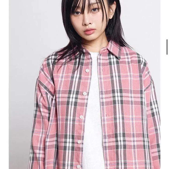 [BUNJANG] Filluminate Pink Check Blouse / 필루미네이트 체크셔츠 핑크셔츠 체크블라우스 셔츠 필루미네이트셔츠