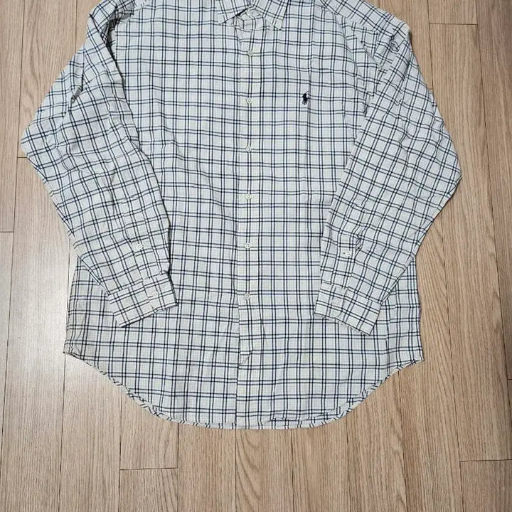 [BUNJANG] Polo Ralph Lauren Vintage Check Beige Long Sleeve Shirt / [m] 폴로랄프로렌 빈티지 체크 베이지 긴팔 셔츠 블랙