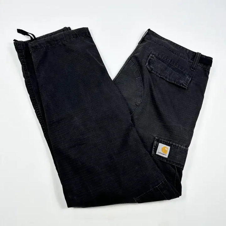 [SOLD OUT] (수선존재, 34)  칼하트 wip 오리지널 립스탑 카고팬츠 블랙