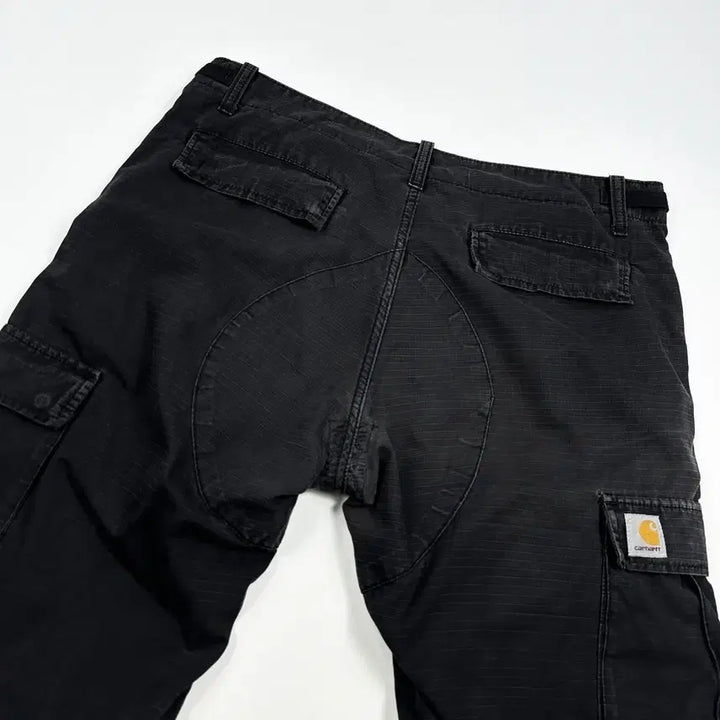 [SOLD OUT] (수선존재, 34)  칼하트 wip 오리지널 립스탑 카고팬츠 블랙
