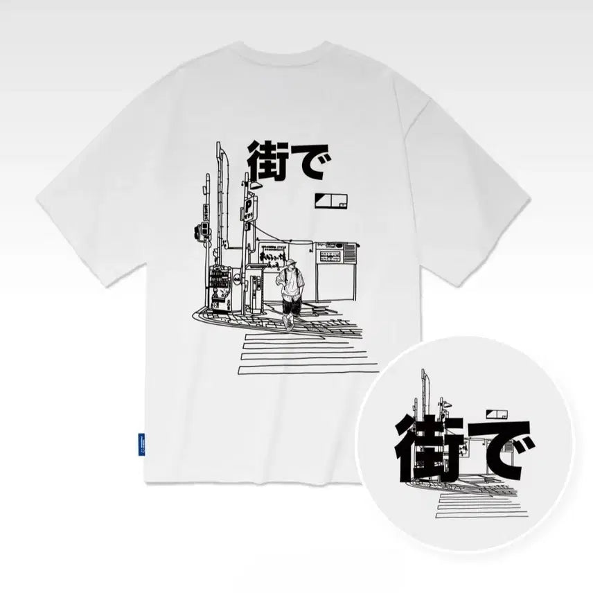 [BUNJANG] Japanese Street Print T-shirt / 일본거리반팔