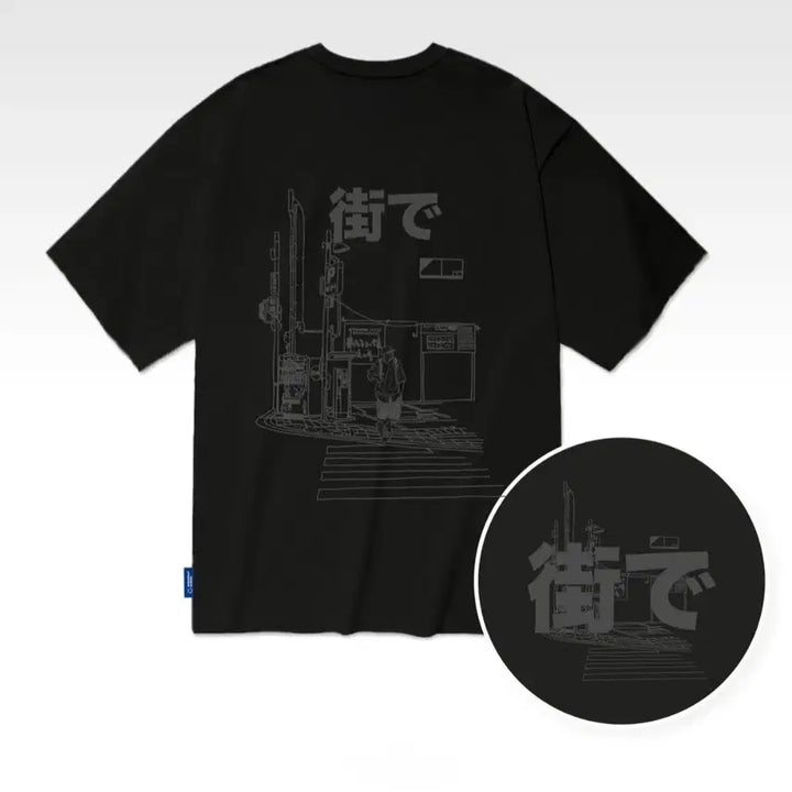 [BUNJANG] Japanese Street Print T-shirt / 일본거리반팔