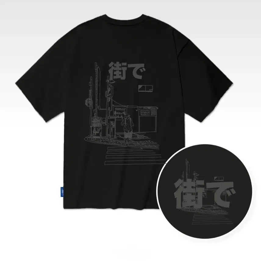 [BUNJANG] Japanese Street Print T-shirt / 일본거리반팔