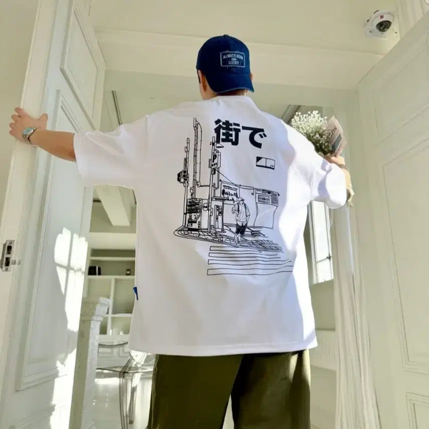 [BUNJANG] Japanese Street Print T-shirt / 일본거리반팔