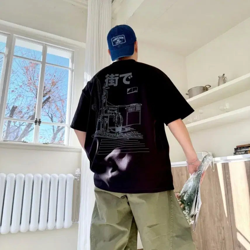 [BUNJANG] Japanese Street Print T-shirt / 일본거리반팔